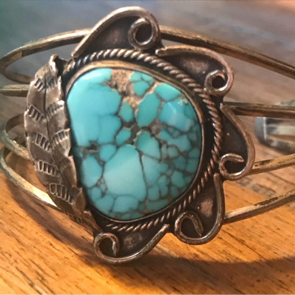 Sterling silver and tortoise bracelet